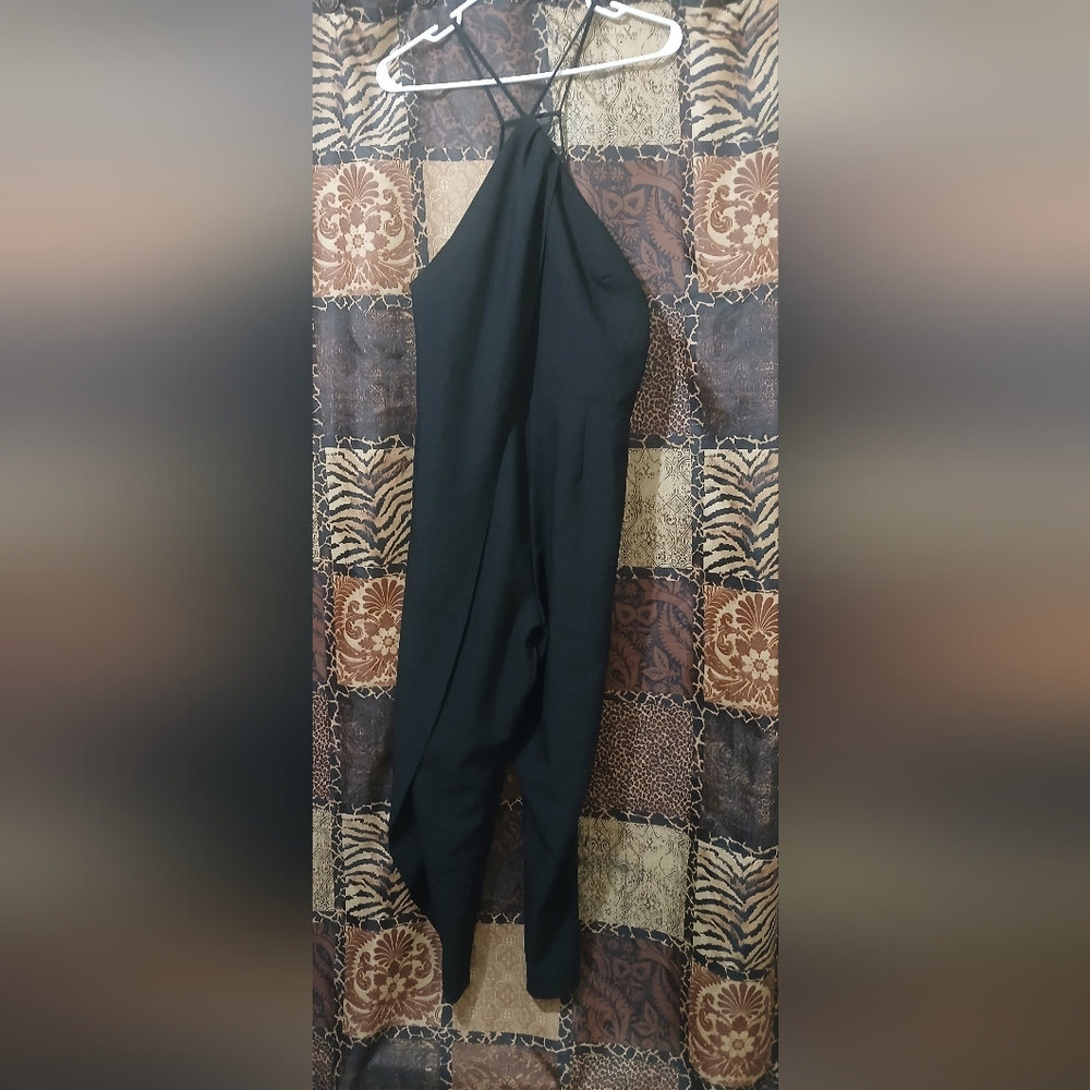 Nasty Gal- Tailored Black  Halter Jumpsuit, NWOT